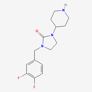molecular formula C15H19F2N3O B1392677 1-(3,4-二氟苄基)-3-哌啶-4-基咪唑烷-2-酮 CAS No. 1243002-01-8