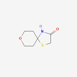 molecular formula C7H11NO2S B1392678 8-氧杂-1-噻-4-氮杂螺[4.5]癸-3-酮 CAS No. 1221792-94-4