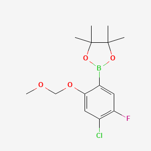 2-(4-Chloro-5-fluoro-2-(methoxymethoxy)phenyl)-4,4,5,5-tetramethyl-1,3,2-dioxaborolane