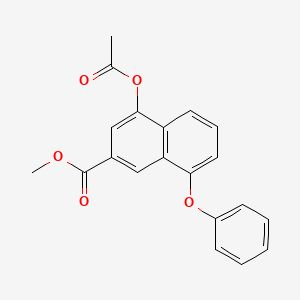 2-Naphthalenecarboxylic acid, 4-(acetyloxy)-8-phenoxy-, methyl ester