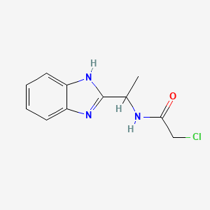 B1392683 N-[1-(1H-benzimidazol-2-yl)ethyl]-2-chloroacetamide CAS No. 1242862-67-4
