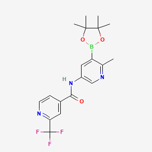 N-(6-methyl-5-(4,4,5,5-tetramethyl-1,3,2-dioxaborolan-2-yl)pyridin-3-yl)-2-(trifluoromethyl)isonicotinamide