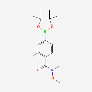 2-Fluoro-N-methoxy-N-methyl-4-(4,4,5,5-tetramethyl-1,3,2-dioxaborolan-2-yl)benzamide