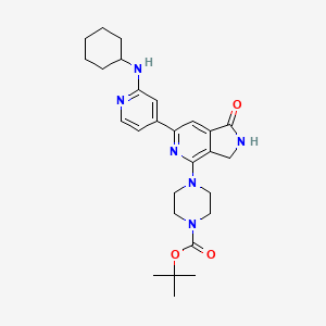 4-[6-(2-Cyclohexylamino-pyridin-4-yl)-1-oxo-2,3-dihydro-1H-pyrrolo[3,4-c]pyridin-4-yl]-piperazine-1-carboxylic acid tert-butyl ester