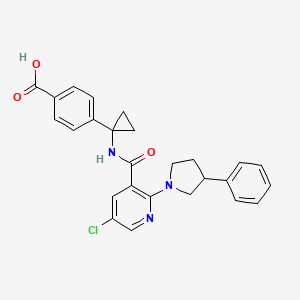 4-(1-(5-Chloro-2-(3-phenylpyrrolidin-1-yl)nicotinamido)cyclopropyl)benzoic acid