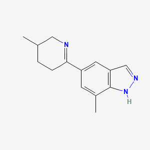 7-Methyl-5-(3,4,5,6-tetrahydro-5-methyl-2-pyridinyl)-1H-indazole