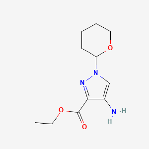 Ethyl 4-amino-1-(tetrahydro-2H-pyran-2-yl)-1H-pyrazole-3-carboxylate