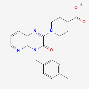 molecular formula C21H22N4O3 B1392696 1-[4-(4-甲基苄基)-3-氧代-3,4-二氢吡啶并[2,3-b]吡嗪-2-基]哌啶-4-羧酸 CAS No. 1242895-20-0