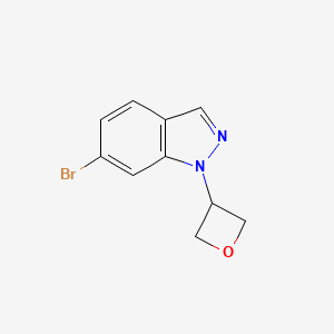 molecular formula C10H9BrN2O B13926974 6-Bromo-1-(3-oxetanyl)-1H-indazole 