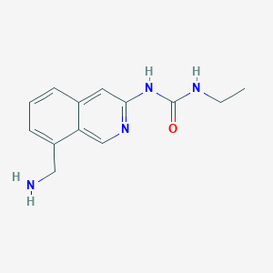 molecular formula C13H16N4O B13927015 1-[8-(Aminomethyl)isoquinolin-3-yl]-3-ethylurea 