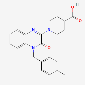 B1392703 1-[4-(4-Methylbenzyl)-3-oxo-3,4-dihydroquinoxalin-2-yl]piperidine-4-carboxylic acid CAS No. 1243023-10-0