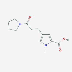 molecular formula C13H18N2O3 B1392707 1-甲基-4-(3-氧代-3-吡咯烷-1-基丙基)-1H-吡咯-2-羧酸 CAS No. 1242865-12-8