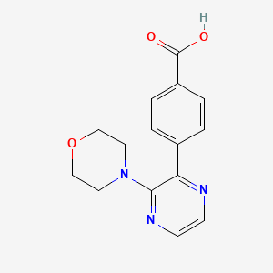 molecular formula C15H15N3O3 B1392714 4-(3-吗啉-4-基吡嗪-2-基)苯甲酸 CAS No. 1242919-43-2