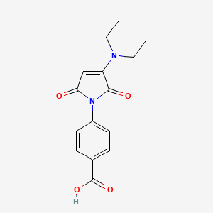 molecular formula C15H16N2O4 B1392723 4-[3-(二乙基氨基)-2,5-二氧代-2,5-二氢-1H-吡咯-1-基]苯甲酸 CAS No. 1243007-66-0