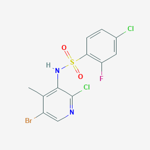 N-(5-Bromo-2-chloro-4-methyl-3-pyridinyl)-4-chloro-2-fluorobenzenesulfonamide