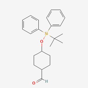 4-{[Tert-butyl(diphenyl)silyl]oxy}cyclohexanecarbaldehyde