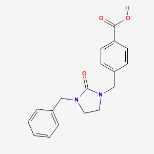 molecular formula C18H18N2O3 B1392729 4-[(3-Benzyl-2-oxoimidazolidin-1-yl)methyl]benzoic acid CAS No. 1242871-80-2