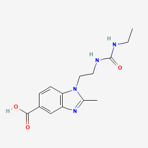 molecular formula C14H18N4O3 B1392730 1-(2-{[(乙氨基)羰基]氨基}乙基)-2-甲基-1H-苯并咪唑-5-甲酸 CAS No. 1243011-06-4