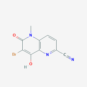 7-Bromo-8-hydroxy-5-methyl-6-oxo-5,6-dihydro-1,5-naphthyridine-2-carbonitrile