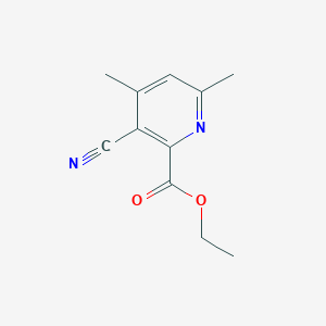 molecular formula C11H12N2O2 B1392733 Ethyl 3-cyano-4,6-dimethyl-2-pyridinecarboxylate CAS No. 1221792-05-7