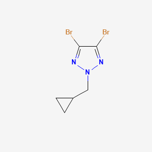 molecular formula C6H7Br2N3 B13927334 4,5-dibromo-2-(cyclopropylmethyl)-2H-1,2,3-triazole 