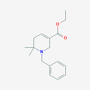 molecular formula C17H23NO2 B13927336 Ethyl 1-benzyl-6,6-dimethyl-1,2,5,6-tetrahydropyridine-3-carboxylate 