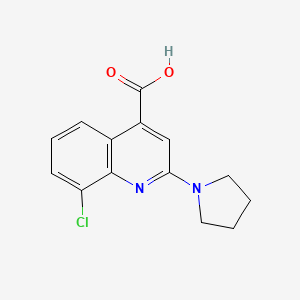 molecular formula C14H13ClN2O2 B1392738 8-氯-2-吡咯烷-1-基喹啉-4-羧酸 CAS No. 1242898-92-5