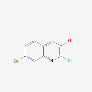 molecular formula C10H7BrClNO B13927387 7-Bromo-2-chloro-3-methoxyquinoline 