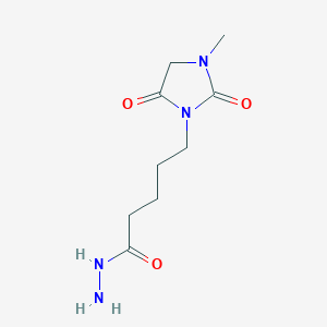 molecular formula C9H16N4O3 B1392744 5-(3-Methyl-2,5-dioxoimidazolidin-1-yl)pentanehydrazide CAS No. 1221792-87-5