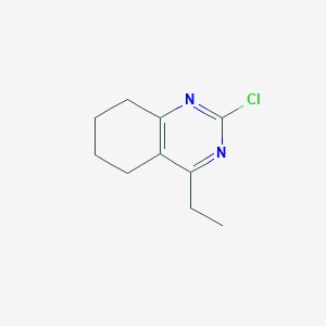 molecular formula C10H13ClN2 B13927442 2-Chloro-4-ethyl-5,6,7,8-tetrahydroquinazoline CAS No. 83939-61-1