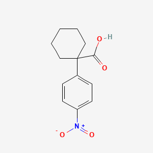 molecular formula C13H15NO4 B1392746 1-(4-硝基苯基)环己烷甲酸 CAS No. 91958-27-9