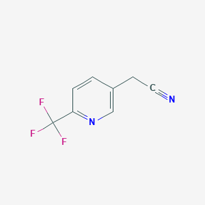 molecular formula C8H5F3N2 B1392748 2-(Trifluoromethyl)pyridine-5-acetonitrile CAS No. 765298-04-2