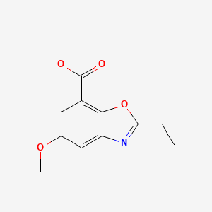 molecular formula C12H13NO4 B1392750 Methyl 2-ethyl-5-methoxy-1,3-benzoxazole-7-carboxylate CAS No. 1221792-19-3