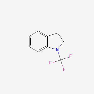 molecular formula C9H8F3N B13927502 1H-Indole, 2,3-dihydro-1-(trifluoromethyl)- 