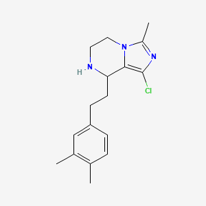 molecular formula C17H22ClN3 B13927567 1-Chloro-8-[2-(3,4-dimethylphenyl)ethyl]-3-methyl-5,6,7,8-tetrahydroimidazo[1,5-a]pyrazine 