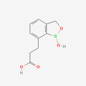 molecular formula C10H11BO4 B1392757 3-(1-羟基-1,3-二氢苯并[c][1,2]恶硼醇-7-基)丙酸 CAS No. 1268335-33-6