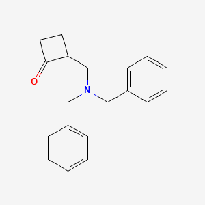 molecular formula C19H21NO B13927577 2-((Dibenzylamino)methyl)cyclobutan-1-one 