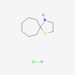 molecular formula C9H18ClNS B1392758 1-硫杂-4-氮杂螺[4.6]十一烷盐酸盐 CAS No. 875-11-6