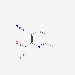 molecular formula C9H8N2O2 B1392761 3-氰基-4,6-二甲基-2-吡啶甲酸 CAS No. 1221791-59-8