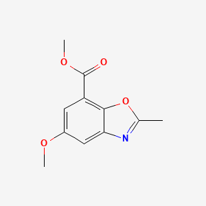 molecular formula C11H11NO4 B1392763 5-甲氧基-2-甲基-1,3-苯并恶唑-7-甲酸甲酯 CAS No. 1221792-76-2
