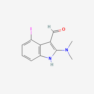 molecular formula C11H11IN2O B1392764 2-(二甲氨基)-4-碘-1H-吲哚-3-甲醛 CAS No. 1203897-96-4