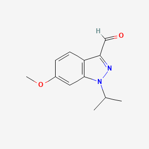 molecular formula C12H14N2O2 B13927642 1-isopropyl-6-methoxy-1H-indazole-3-carbaldehyde 