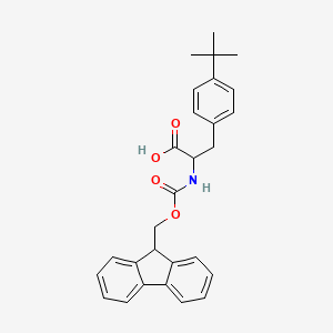 molecular formula C28H29NO4 B1392767 FMOC-DL-4-叔丁基-苯丙氨酸 CAS No. 1236257-38-7