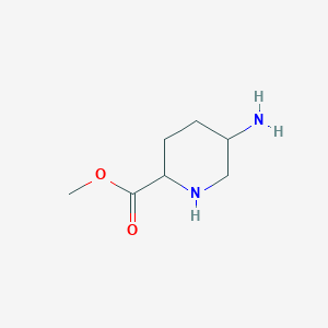 molecular formula C7H14N2O2 B13927700 Methyl 5-amino-2-piperidinecarboxylate 