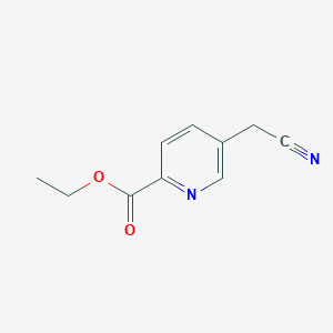 molecular formula C10H10N2O2 B1392771 5-(氰基甲基)-2-吡啶甲酸乙酯 CAS No. 913839-59-5