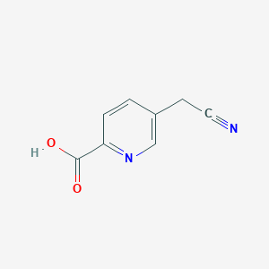 molecular formula C8H6N2O2 B1392772 5-(氰甲基)-2-吡啶羧酸 CAS No. 1221791-92-9