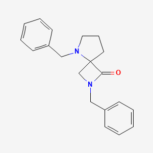 molecular formula C20H22N2O B13927724 2,5-Diazaspiro[3.4]octan-1-one, 2,5-bis(phenylmethyl)- 