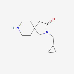 molecular formula C12H20N2O B13927755 2-(Cyclopropylmethyl)-2,8-diazaspiro[4.5]decan-3-one 