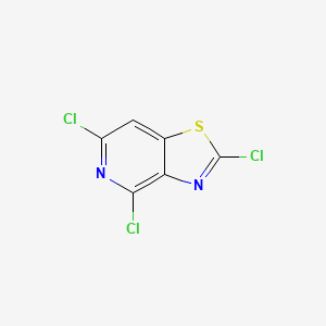 molecular formula C6HCl3N2S B13927774 2,4,6-trichloroThiazolo[4,5-c]pyridine 