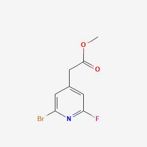 molecular formula C8H7BrFNO2 B13927791 Methyl 2-(2-bromo-6-fluoropyridin-4-yl)acetate 